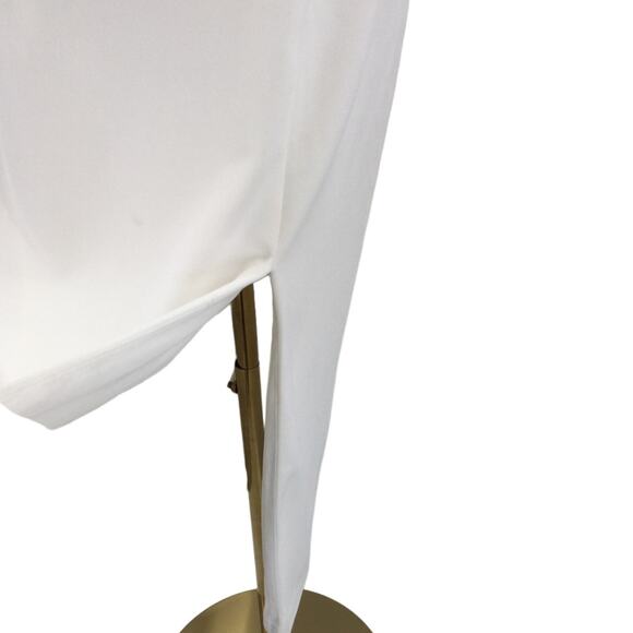 LULU'S M Glamorous Adornment Ivory Halter Strappy Bow Midi Dress NEW B66 - Picture 4 of 12